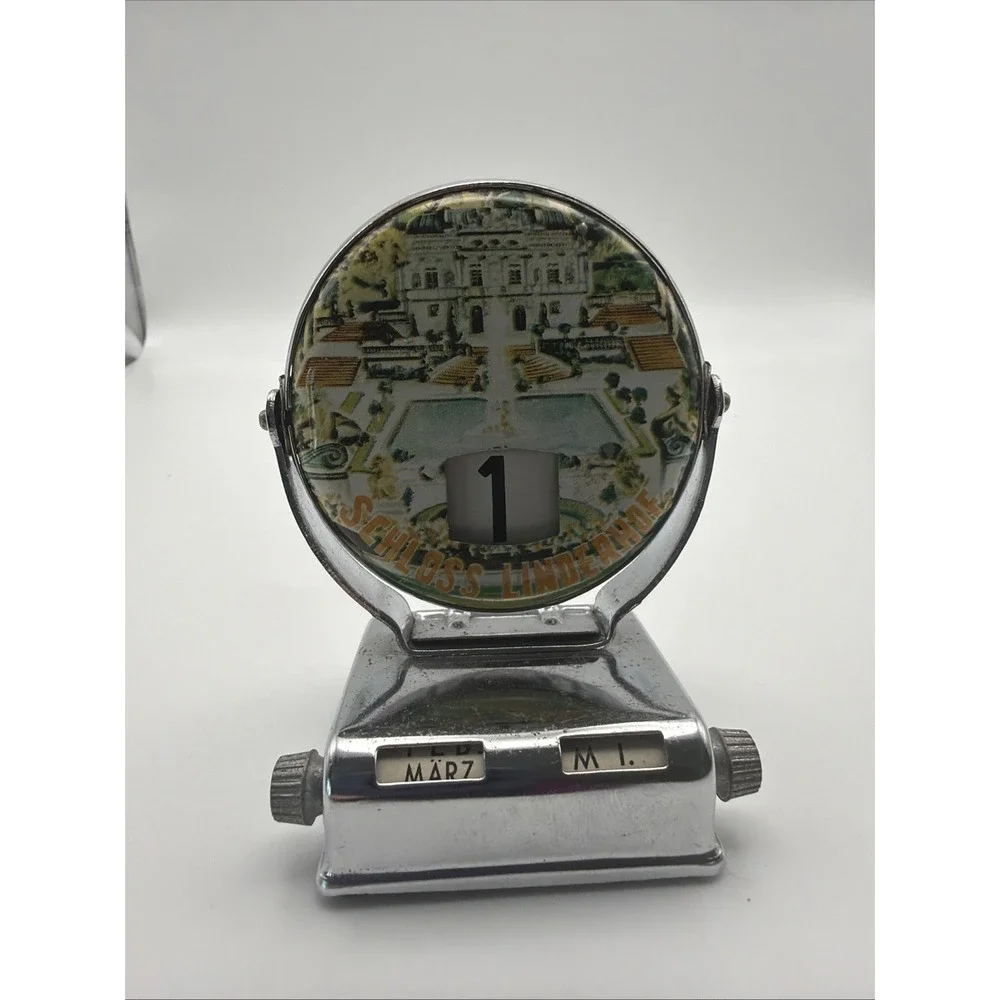 Vintage Schloss Linderhof Germany Perpetual Desk Calendar German Souvenir